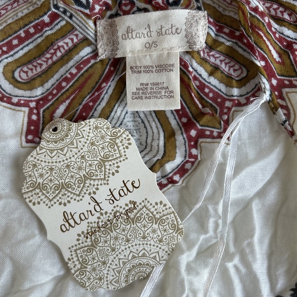 Altard State Kimono Womens OS Fringe Boho Layering Kaftan Beach Cover Up - Picture 8 of 10